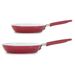 WearEver Pure Living Ceramic 2-Piece Fry Pan Set - Red