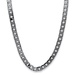 PalmBeach Jewelry Men's 12 mm Curb-Link Necklace Chain Black Ruthenium-Plated 24"