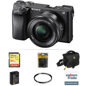Alpha a6300 Mirrorless Digital Camera with 16-50mm Lens Deluxe Kit