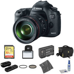 EOS 5D Mark III DSLR Camera with 24-105mm f/4L Lens Basic Kit