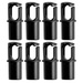 Upper Bounce Universal Trampoline Pole Cap Enclosure Net Hook Fits for 1" or 1.5" Diameter Pole - set of 8 - Black