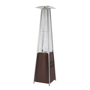 Pyramid Flame Patio Heater w/ Hammered Bronze Panels