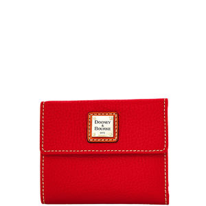 Pebble Grain Small Flap Credit Card Wallet