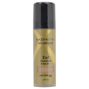Max Factor Ageless Elixir 2in1 Foundation + Serum SPF 15 - # 40 Light Ivory by  for Women - 30 ml Foundation + Serum