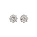 Sterling Silver 5mm Round Genuine White Topaz Openwork Stud Earring