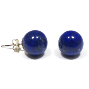 Lita 14k Gold Lapis Lazuli Stud Earrings