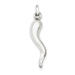 Sterling Silver Italian Horn Pendant - Measures 1/4" X 1"