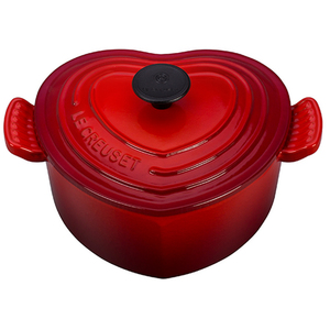 2 Qt Cast Iron Heart Dutch Oven Cherry
