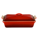 Heritage 4 Qt. Covered Stoneware Rectangular Casserole Cherry