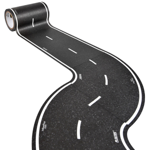 PlayTape Classic Road Series 30 ft x 4 in Black Road with 6 Tight 4 in Curves