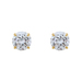 14K Yellow Gold 6mm Round Cubic Zirconia Stud Earrings