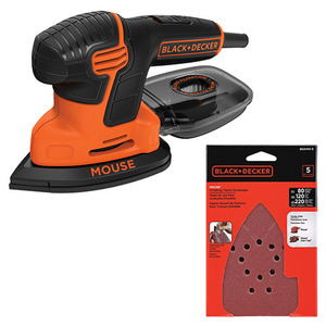 Mouse Detail Sander w/ Assorted Sandpaper
