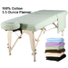Master Massage 100% Cotton Flannel Sheet Set(3-pc Sheet Set) for Massage Table- Lily Green