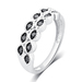 0.25 Cttw Black Diamond Ring in Sterling Silver  - Size 7 Only
