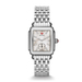 Ladies Deco 16 Silver-Tone Watch Diamond & Mother of Pearl Dial