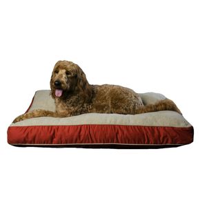 Carolina Pet Company Medium Four Season "Jamison" Bed - Red w/Khaki Cording