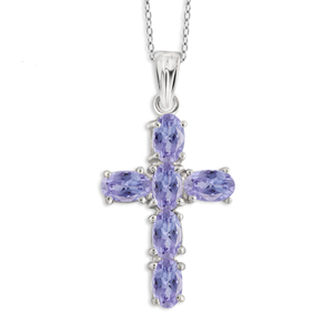 JewelonFire 1/2 Carat T.G.W. Tanzanite Sterling Silver Pendant