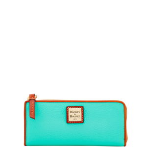 Pebble Grain Zip Clutch