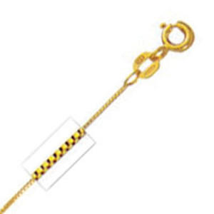10k Yellow Gold 18" 0.6 mm Box Chain Necklace - O Ring Clasp