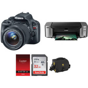 EOS Rebel T5i DSLR Camera Kit with 18-135mm STM Lens & PIXMA PRO-100 Inkjet Printer