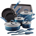 14pc Hard Enamel Nonstick Cookware Marine Blue