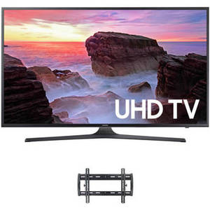 MU6300-Series 65"-Class HDR UHD Smart LED TV and Tilting Wall Mount Kit