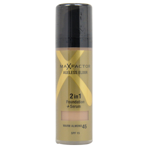 Max Factor Ageless Elixir 2in1 Foundation + Serum SPF 15 - 45 Warm Almond by  for Women - 30 ml Foundation + Serum