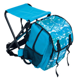 Stalwart Folding Stool and Backpack Combo - Blue