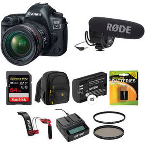 EOS 5D Mark IV DSLR Camera with 24-70mm f/4L Lens Video Kit