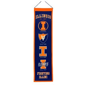 Winning Streak Illinois Fighting Illini Wool Heritage Banner