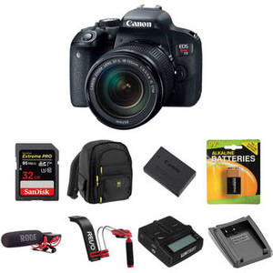 EOS Rebel T7i DSLR Camera with 18-135mm Lens Video Kit