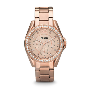 Ladies Riley Multifunction Rose-Tone Watch Rose Dial