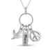 JewelonFire Sterling Silver "PEACE" Charm Pendant