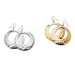 PalmBeach Jewelry 2 Pair Hammered-Style Hoop Earrings Set in Yellow Gold Tone and Silvertone