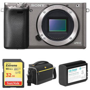 Alpha a6000 Mirrorless Digital Camera Body with Accessory Kit (Graphite)