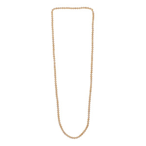 Dyed Champagne Color Genuine Freshwater Pearl Endless 36" Necklace