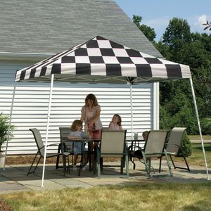 ShelterLogic Pop-Up 12' x 12' Canopy w/ Checkered Flag Cover