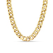 Gold Plated Sterling Silver 280 Guage Diamond Cut Curb Chain, 24 Inches.