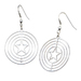 Marvel Women's Stainless Steel Captain America Shield Logo Dangle Earrings