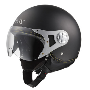 Copter Open Face Motorcycle Helmet (Matte Black, Medium)