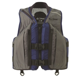 Onyx Outdoor Mesh Deluxe Sport Vest-Charcoal/Nav-L