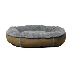 Carolina Pet Company Small Faux Suede & Tipped Berber Round Comfy Cup - Brown