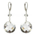 Lita Sterling Silver Swarovski Crystal Silver Shade Round Drop Earrings