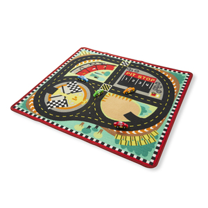 Round the Speedway Race Track Rug & Car Set Ages 3-7 Years