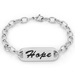 West Coast Jewelry Stainless Steel Bracelet Inspirational "Hope" ID Bracelet