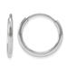 14k White Gold Endless Hoop Earrings - Measures 10x10mm