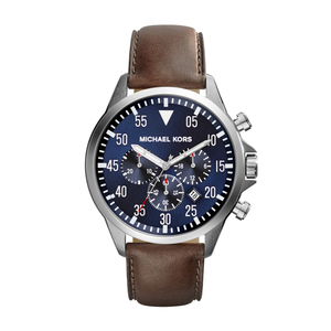 Mens Gage Brown Leather Strap Chronograph Watch