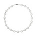 Silver Tone Grey Shell Bead & Swarovski Crystal Sterling Silver Necklace