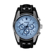 Mens Coachman Chronograph Leather Watch Black