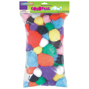 Pacon Colossal Poms Approx 1200 Pcs Asst Colors And Sizes